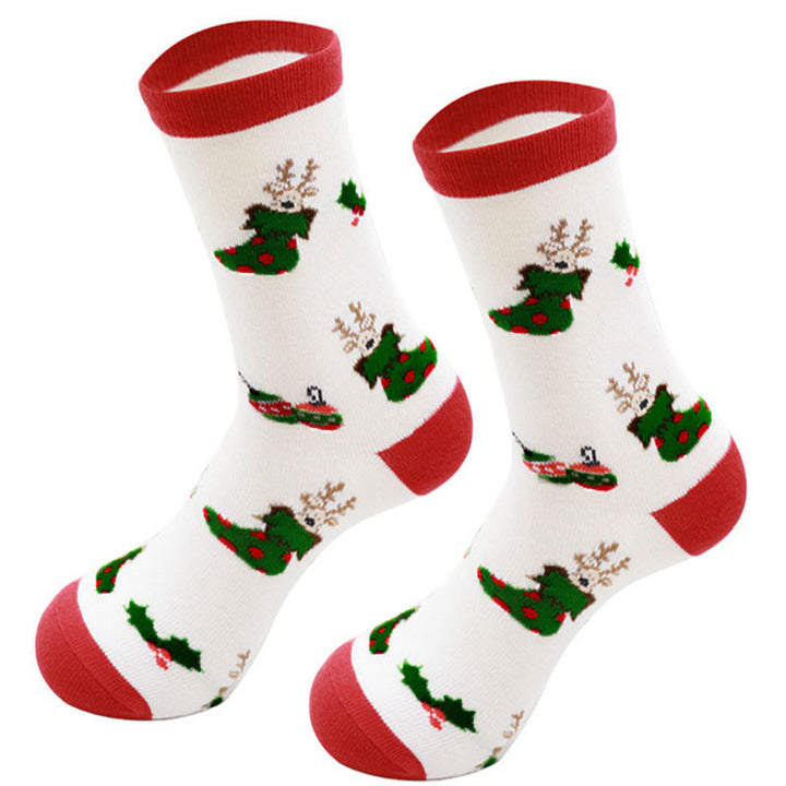 6 Pairs Christmas Socks for Men Fun Cute Socks with Santa Reindeer