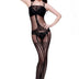 Blancho SE-168 Sexy Lady Stripe Open Crotch Body Stocking - Black - Medium