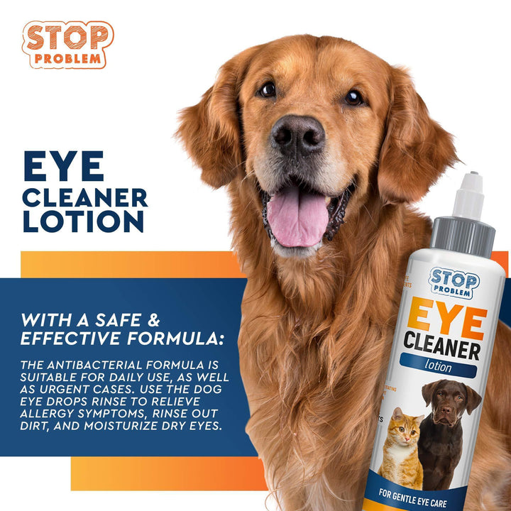 All Pets Eye Wash Drops for Relieve Pink Eye Allergies Symptoms Infections Runny Dry Eyes Pain Free Treatment Helps Prevent Abrasions Irritations Conjunctivitis