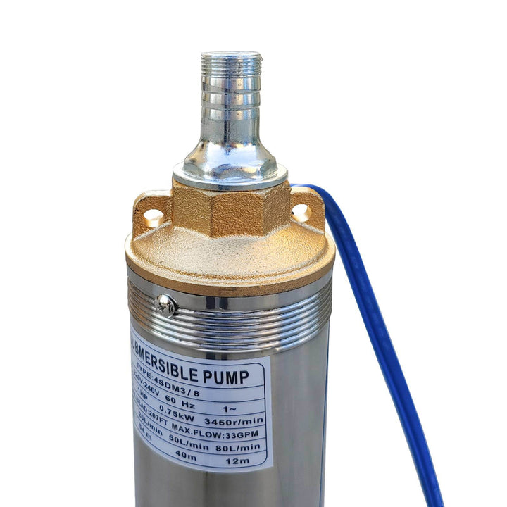 Deep Well Submersible Pump,Stainless Steel Water Pump,for Industrial, Irrigation & Home Use