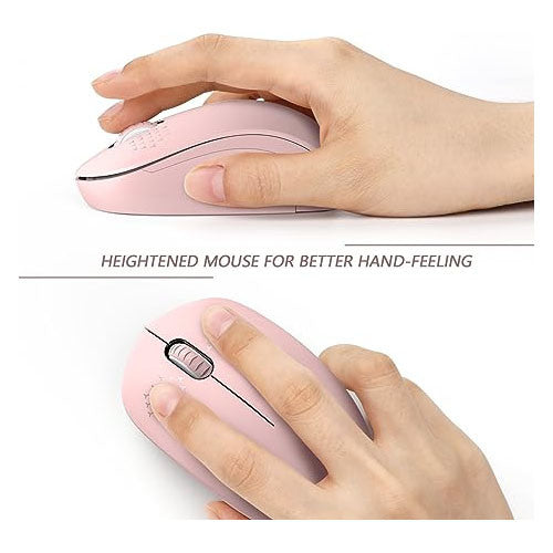 Wireless Mouse, Noiseless Mouse with USB Receiver Portable Computer Mice