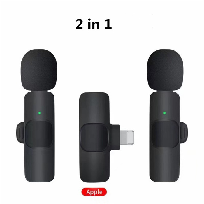 Wireless Lavalier Lapel Microphone for iPhone 15 Series/Android/Computer - Bluetooth Mini Phone Microphones for Video Recording - 2 Clip on Mics with USB C Interface for Tiktok YouTube Vlog