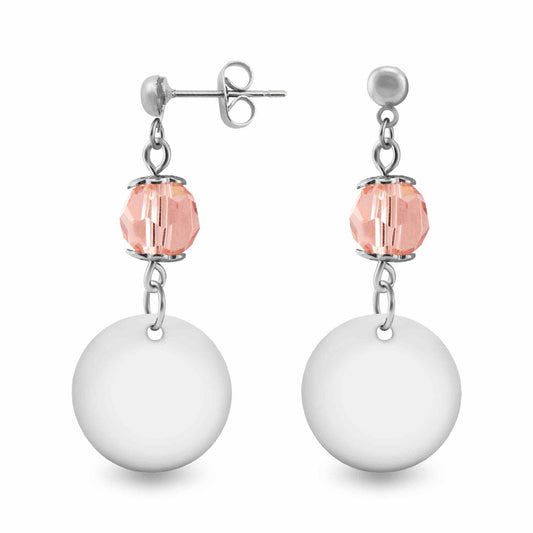 CZ Stainless Steel Birthstone Earrings / SBB0063