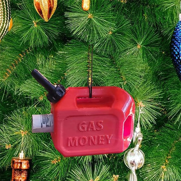 2pcs 2023 Gas Can Christmas Ornaments Funny Money Holder Gift