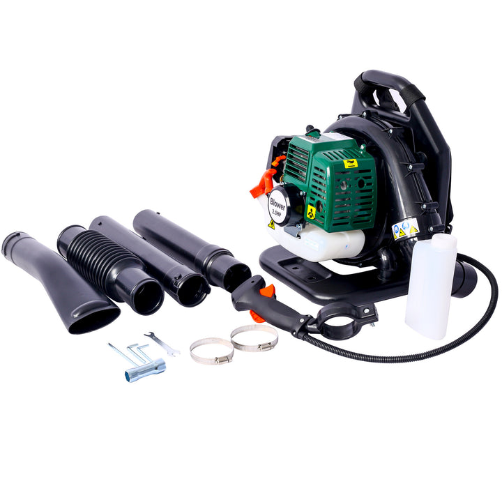 OSAKAPRO 52CC 2-Cycle Gas Backpack Leaf Blower with extention tube,green