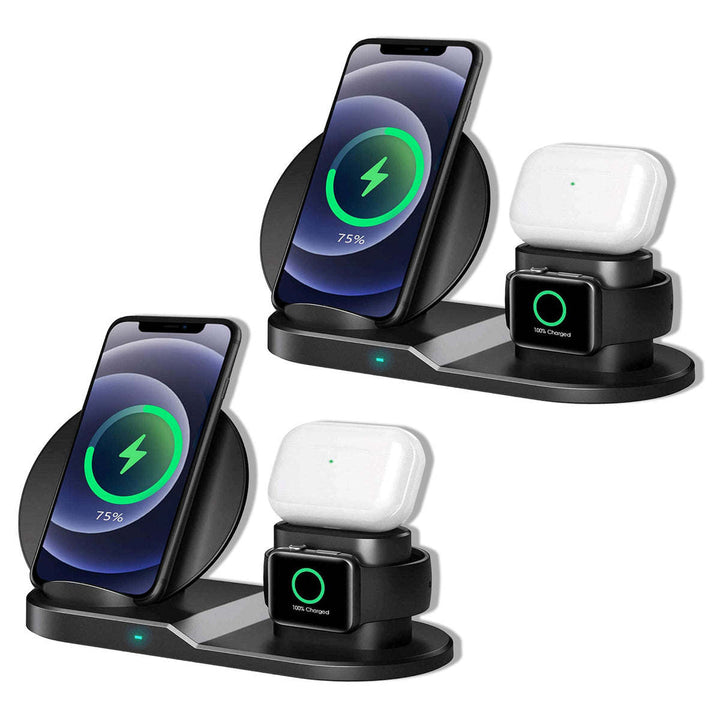 Wireless Charger 3 in 1 10W / 15W Qi Fast Charging Pad Dock Station Travel Chargers for Multiple Devices for iPhones, Android, Galaxy S- Series, Watch, Earbuds - 5 Core WCR 3