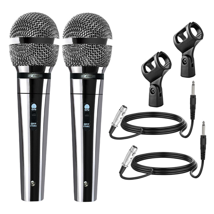 5 CORE Microphone Dynamic Vocal Handheld Mic Cardioid Unidirectional Microfono w On Off Switch + XLR Audio Cable for Singing Karaoke Public Speaking & Parties - PM 111 CH