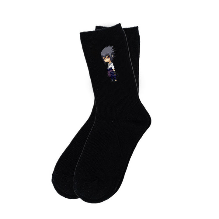 New Naruto Socks Man Anime Cartoon Hokage Uzumaki Naruto Uchiha Sasuke Cosplay Medium Tube Cotton Couple Socks Sports Stockings