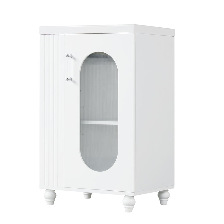 20" Bathroom Vanity with Sink, Bathroom Vanity Cabinet with Two-tier Shelf, Adjustable Shelf, Solid Wood and MDF