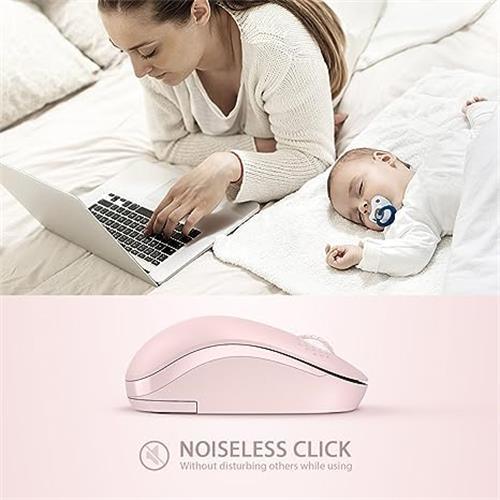 Wireless Mouse, Noiseless Mouse with USB Receiver Portable Computer Mice