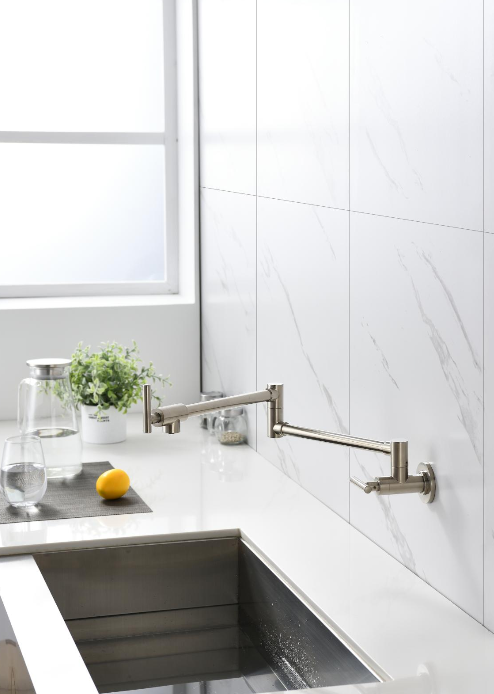 Pot faucet wall-mounted faucet(silver)