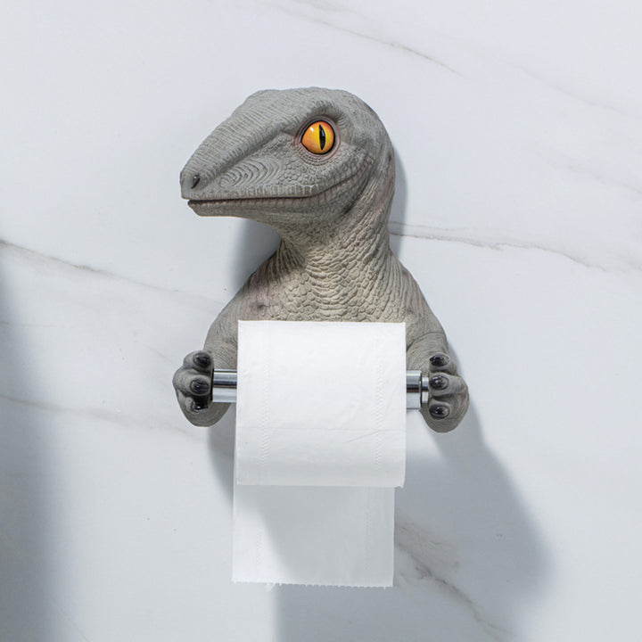 Dinosaur Toilet Hygiene Resin Tray Free Punch Dinosaur Paper Towel Holder