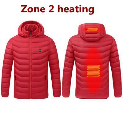 Men 9 Areas Heated Jacket USB Winter Outdoor Electric Heating Jackets Warm Sprots Thermal Coat Clothing Heatable Cotton jacket