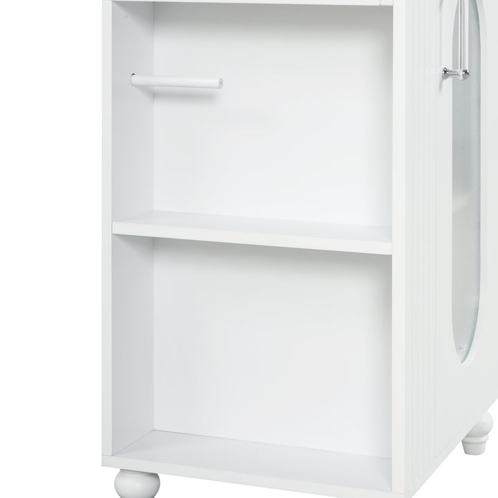 20" Bathroom Vanity with Sink, Bathroom Vanity Cabinet with Two-tier Shelf, Adjustable Shelf, Solid Wood and MDF