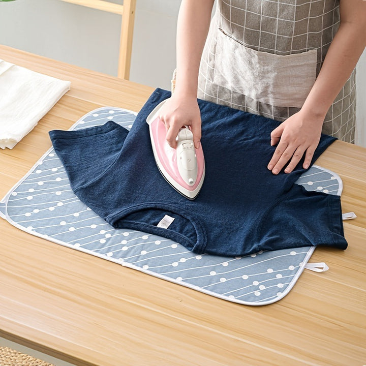 1pc Household Ironing Mat Folding Sponge Insulation Cloth Ironing Board Clothes Ironing Board Portable Ironing Board