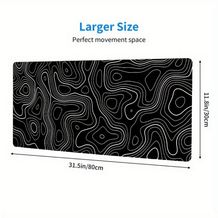 Abstract Line Large Gaming E-sports Computer Oversized Extended Thickened Mouse Pad, Desktop Mat Desk Pad, Non-slip Mouse Pad, Washable Rubber Material Mouse Pad