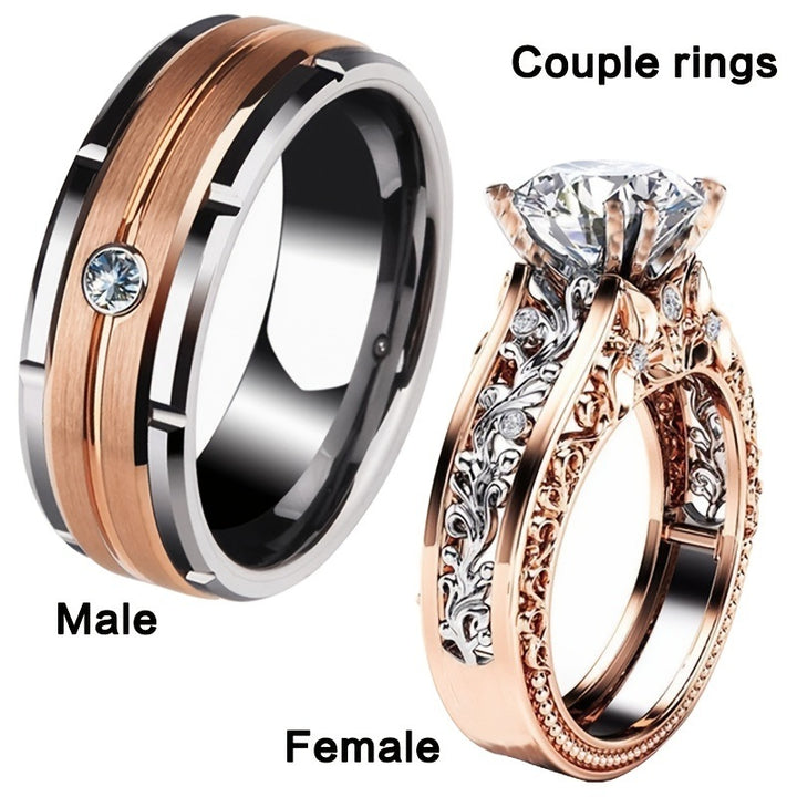 1pc Couple Ring Artificial Jewelry Accessories Plus Size Men's 8mm Stainless Steel Ring Bridal Wedding Engagement Band Ring