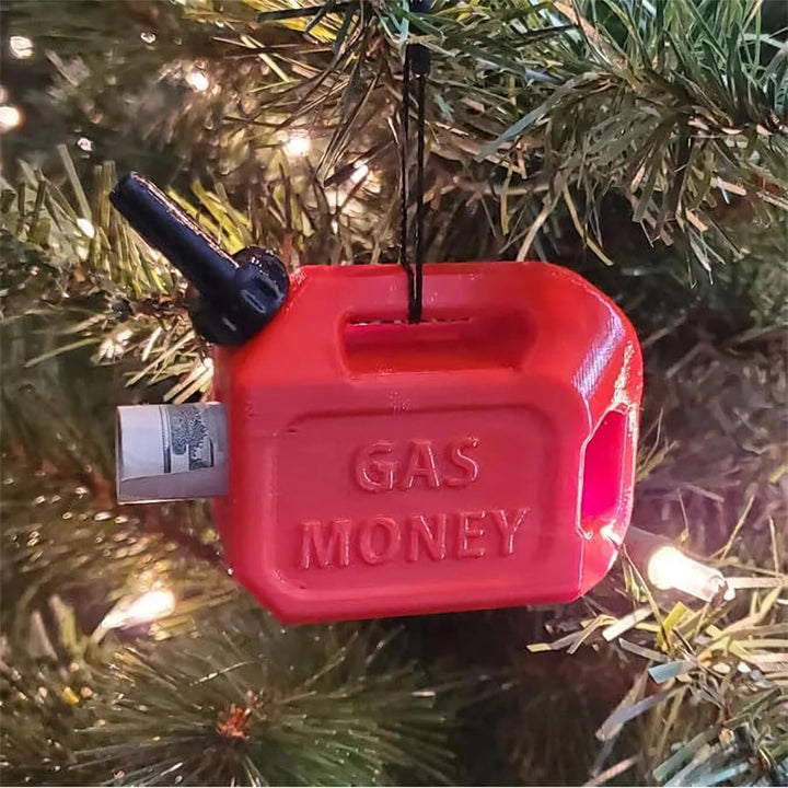 2pcs 2023 Gas Can Christmas Ornaments Funny Money Holder Gift