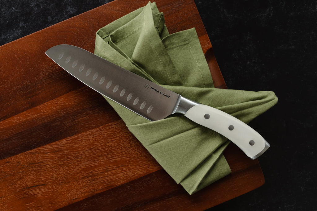 Elite 7 inch Santoku Knife - Cream